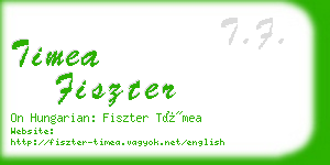 timea fiszter business card